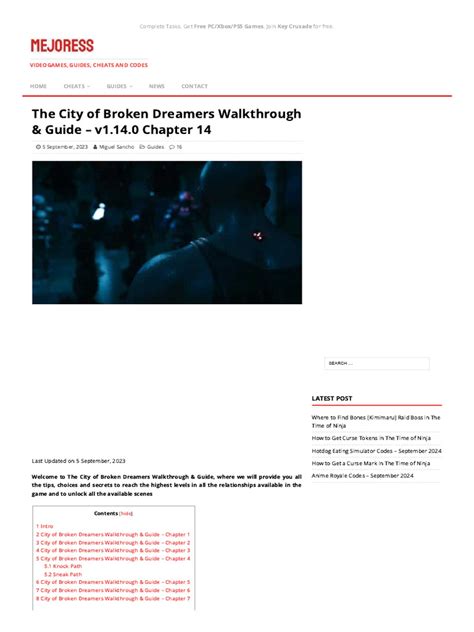The City of Broken Dreamers Walkthrough & Guide .